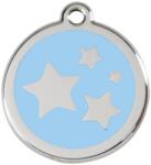 Red Dingo Rozsdamentes csillag mintás acél biléta világoskék - falatozoo