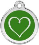 Red Dingo Rozsdamentes törzsi szív mintás acél biléta zöld - falatozoo