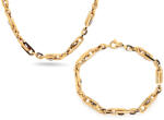Heratis Forever Uniszex szett arany láncból és karkötőből Lauren 5, 5mm IZ30439S