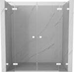 Mexen Lunar Duo kifelé nyíló zuhanyajtó 180 cm, átlátszó, fehér - 834D-180-000-20-00 (834D-180-000-20-00)