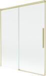 Mexen Rox 2-szárnyú toló fürdőszobai paraván, 140 x 150 cm, átlátszó, arany szálcsiszolt - 8C9-140-001-55-00 (8C9-140-001-55-00)