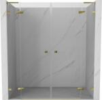 Mexen Lunar L Duo 170 cm-es nyitható zuhanyajtó, átlátszó, arany - 834DL-170-000-50-00 (834DL-170-000-50-00)