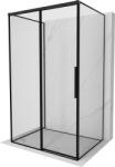 Mexen Rox-3S 3-falú zuhanykabin tolóajtóval, balos 95 x 75 cm, fekete keret, fekete - 8C2-095-075-70-70-3S-L (8C2-095-075-70-70-3S-L)