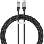  USB Type-C töltő- és adatkábel, Lightning, 100 cm, 2400mA, 20W, törésgátlóval, gyorstöltés, PD, Baseus Coolplay, CAKW000001, fekete