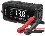 Qoltec Intelligens mikroprocesszoros töltő 12V 6A | Egyenirányító javító funkcióval AGM GEL LiFePO4 akkumulátorhoz | LCD (52494)