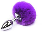 Afterdark Fém anál tágító lila pomponnal- Afterdark