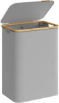 Brius Cos rufe textil pliabil 2 compartimente detasabile 130l, 52x39x71 cm, organizare, gri (EZ-LCB513G01)
