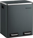 Brius Cos de gunoi din inox cu 2 compartimente colectare selectiva, cu galeti interioare, 2x15litri, gri (EZ-LTB30GS) Cos de gunoi