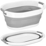 Brius Cos rufe pliabil tip lighean plastic silicon manere, 62x44x28 cm, 39 litri, gri (HA-5107)
