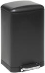 Brius Cos de gunoi 5Five Ariane 20L, cu pedala si inchidere lenta, otel inoxidabil, 30x30x53 cm, negru (JJ-202421A) Cos de gunoi