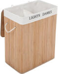 Brius Cos rufe bambus capac 2 compartimente sac detasabil 100l, 52x32x62 cm, design natural, maro (EZ-LCB64Y)