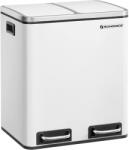Brius Cos de gunoi din inox cu 2 compartimente colectare selectiva, cu galeti interioare, 2x15litri, alb (EZ-LTB30WT) Cos de gunoi