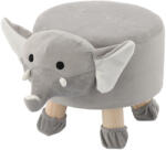 Brius Taburet copii maxim 50 kg antiderapant design vesel, 28x25 cm, model elefant, gri (PHO-8854)