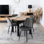  Szürke Bársony Étkezőszék. CHRIS (ME-ME-CHRIS-P-CZ-V-K)