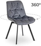  Szürke Bársony Forgó Étkezőszék. MARCO (ME-ME-MARCO-P-V-K)