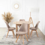  Bézs Szövet Étkezőszék NEVEL (ME-ME-NEVEL-BZ-D-T-K)