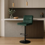  Zöld Bársony Bárszék NERO (ME-ME-NERO-Z-CZ-V-H)