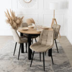  Bézs Bársony Étkezőszék. CHRIS (ME-ME-CHRIS-BZ-CZ-V-K)