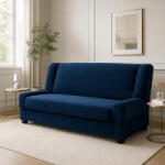  Kihúzható kanapé sötétkék velúr kárpitozással - PIANO (ME-PPHUE-DOROTKA-KRONOS9-WER)