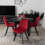  Bordó Bársony Étkezőszék RICK (ME-ME-RICK-BOR-V-K)