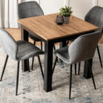  Bővíthető étkezőasztal 80-200 cm Craft tölgy / fekete színkombinációban - BEN (ME-W-BEN-DC-CZ-S)