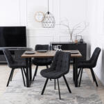  Fekete Szövet Étkezőszék RICK 2 (ME-ME-RICK2-CZ-T-K)