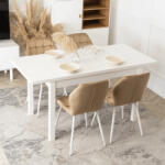  Bővíthető Étkezőasztal Fehér Színben. SKUBI 120-160 cm (ME-B-SKUBI-B-S)