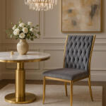  Szürke Bársony Étkezőszék. DAN (ME-ME-DAN-P-ZL-V-K)