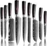 HARAHU BL-18574 Késkészlet - 9ks/Fekete/Barna KP18574