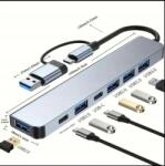  7 az 1-ben Usb-c Hub adapter 5xUSB 2xUSB-C Alumínium (0011)