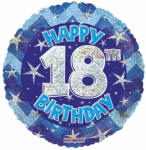 Conver 18. Évszámos lufi, hologramos kék fólia, happy b