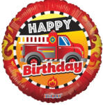 Qualatex Fólia lufi, 18"/45cm, gömb, HB tűzoltó