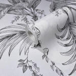 NOVAMUR Levélmintás szürke színű vlies tapéta Jackie 81600 81600 (81600)