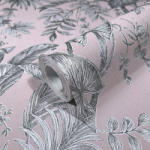 NOVAMUR Levélmintás rózsaszín színű vlies tapéta Jackie 6818-30 6818-30 (6818-30)