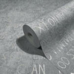 NOVAMUR Betűmintás szürke színű vlies tapéta Jackie 6824-30 6824-30 (6824-30)