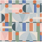 MARBURG Geometriai mintás kék színárnyalatú vlies tapéta Leyla/Novamur 81647 81647 (81647)