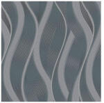 SINTRA Hullámmintás fekete színárnyalatú vlies tapéta Sherwood 420058 420058 (420058)