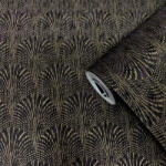 GALERIE Art Deco mintás fekete színárnyalatú vlies tapéta Boutique/Galerie F-AF7005 F-AF7005 (F-AF7005)