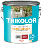 Trilak Trikolor kerítésfesték angolvörös 2, 5l selyemfényű 324136 (324136)