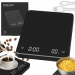  Elektronikus Precíziós Konyhai Mérleg Időzítő Kijelzővel Usb Töltés (Waga kuchenna elektroniczna prezycyjna 1g)