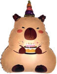  Ülő Capybara szülinapi fólia lufi 49x68cm