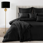  Eva Minge egyszínű mako-szatén ágyneműhuzat Fekete 220x200 cm - 70x80 cm 2db