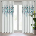  Sendi mintás dekor függöny Fehér/kék 140x270 cm (419470)