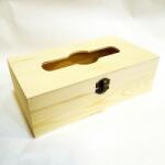  Natúr fa papirzsepitartó, nyitható. Mérete: 25x13, 2x8 cm