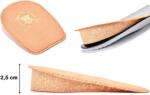  Bézs Gyerek És Fiatal Sarokemelő 2, 5 cm Talpbetét Sarok Alá 25 mm 30-36 (ORTOPEDYCZNE PODPIĘTKI HEEL CORK KLINY 2,5 CM)