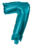  Mini 7-es Blue szám Fólia lufi 10 cm