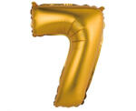  Arany Gold Matt 7-es mini szám fólia lufi 35 cm