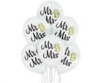  Esküvő Mr & Mrs léggömb, lufi 6 db-os 12 inch (30cm)