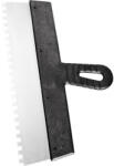 SIBRTEH 300mm 8x8mm fogazott spatulya rozsdamentes, műanyag nyéllel (85476) - jooszerszam