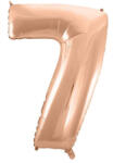  Rose Gold 7-es szám fólia lufi 92 cm